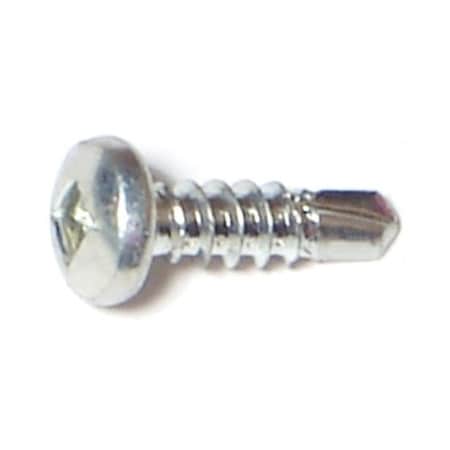 Midwest Fastener Self-Drilling Screw, #6 x 1/2 in, Zinc Plated Steel Pan Head Square Drive, 100 PK 08802
